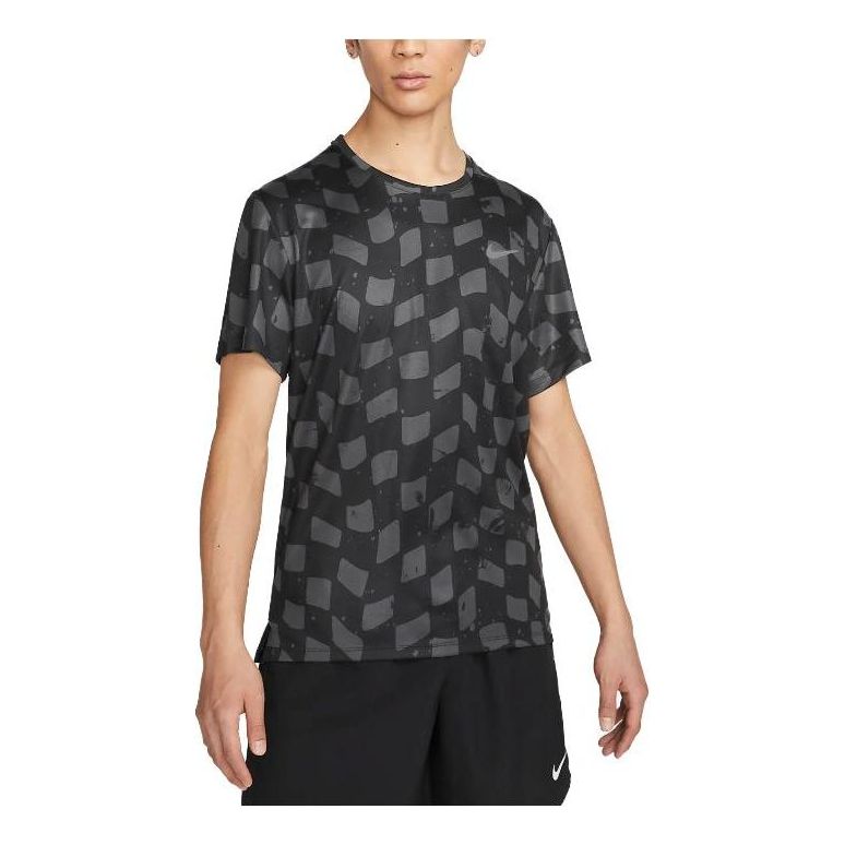 Nike Dri-FIT Miler Short-Sleeve Running Top 'Black' DX0871-060