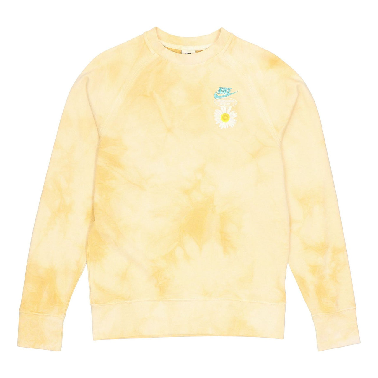 Men's Nike Sportswear Tie Dye Embroidered Daisy Round Neck Gold DM5011-777