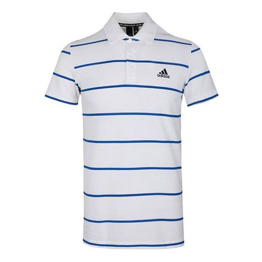 adidas YARN DYE Casual Stripe Short Sleeve polo White FT2831