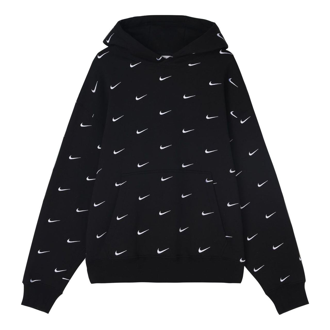 Nike All Over Swoosh Logo Hoodie 'Black' CJ8907-010