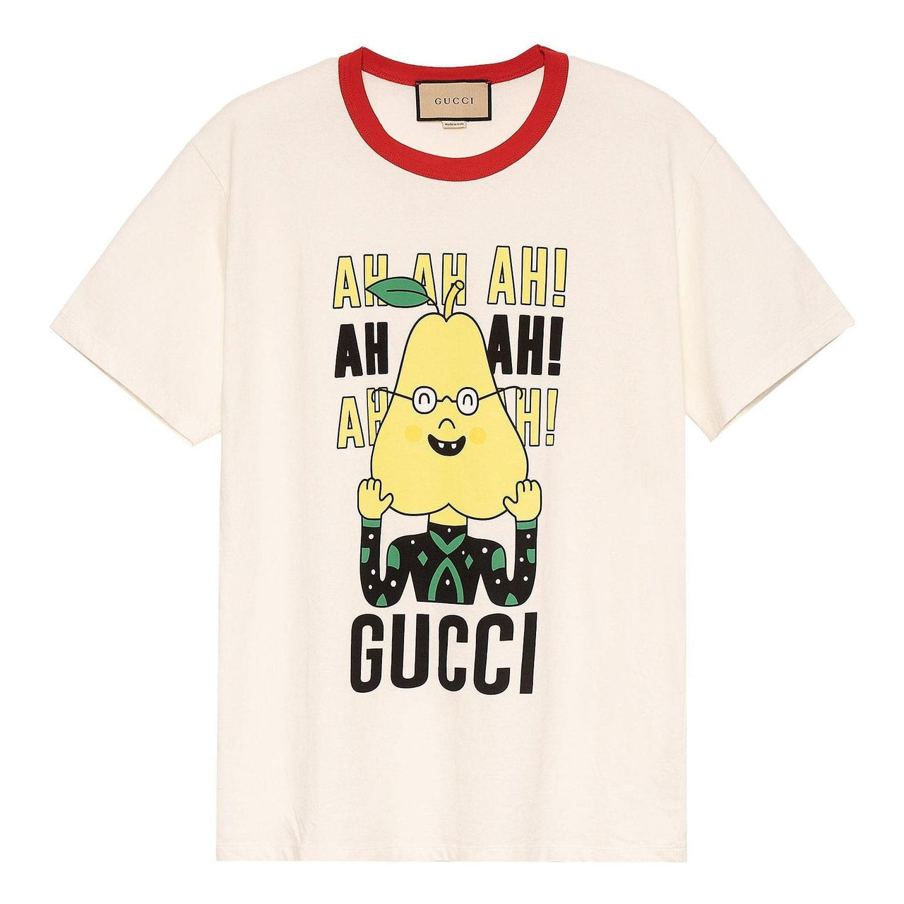 Gucci X Pablo Delcielo Pear Print Cotton T-shirt 'White' 703439XJEIY9095