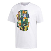 adidas originals Pattern Logo Printing Short Sleeve White EC7348