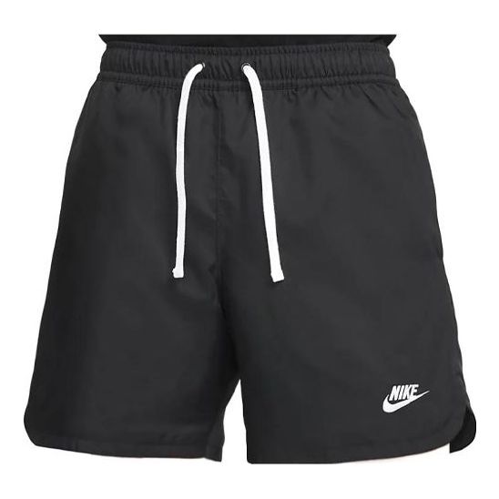 Men's Nike Sportswear Solid Color Minimalistic Lacing Sports Shorts Black DM6830-010