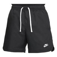 Men's Nike Sportswear Solid Color Minimalistic Lacing Sports Shorts Black DM6830-010