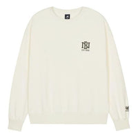 New Balance Logo Print Sweatshirt 'White' AMT23330-CIC