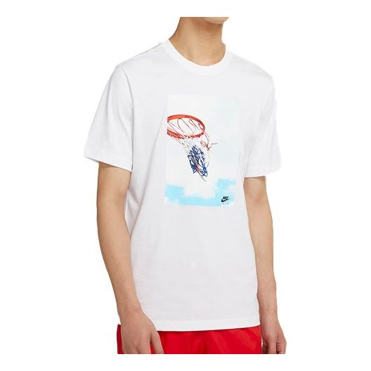 Men's Nike Pattern Printing Short Sleeve White T-Shirt CK9514-100