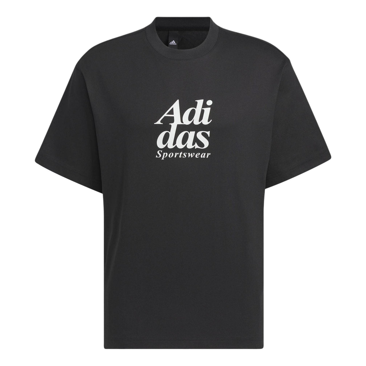 adidas Graphic T-Shirt Asia Sizing 'Black White' IT3925