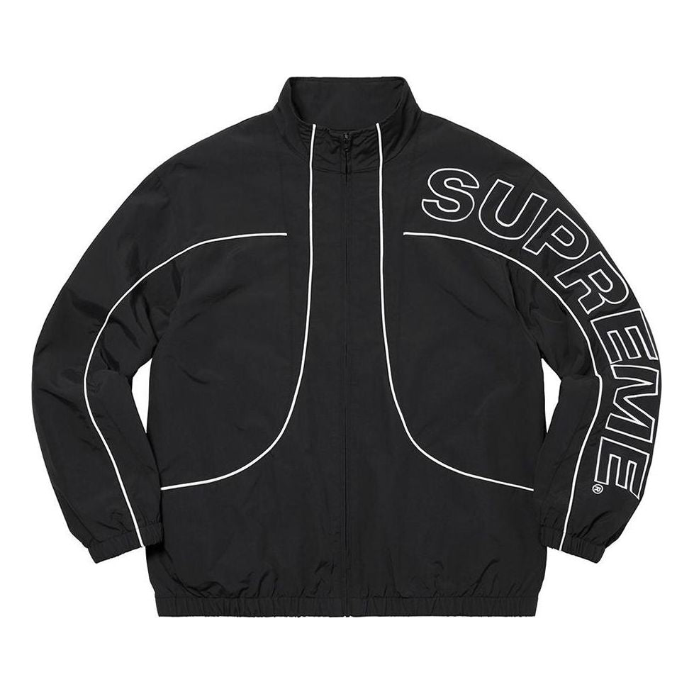 Supreme Piping Track Jacket 'Black White' SUP-FW20-041