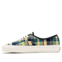Vans Style 44 Low Tops Casual Skateboarding Shoes Unisex Yellow Green Blue Plaid 'Yellow Green Blue' VN0A5KX45TK