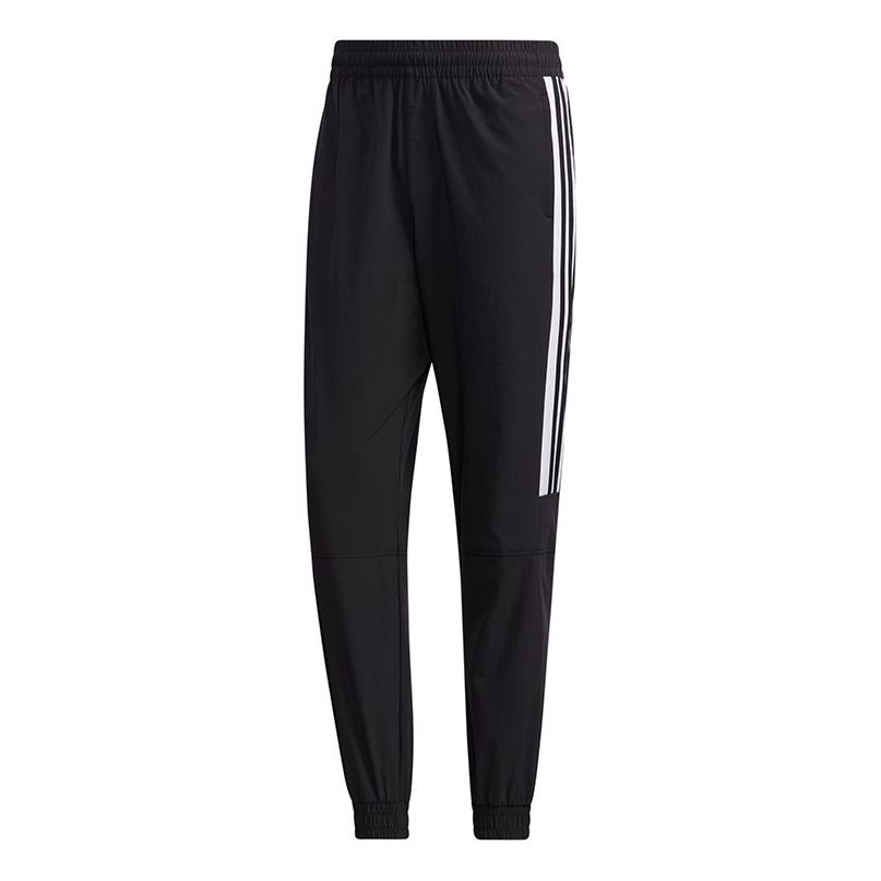 adidas neo M Ss Tcns Tp 2 Colorblock Bundle Feet Casual Loose Sports Long Pants Black White GJ8759