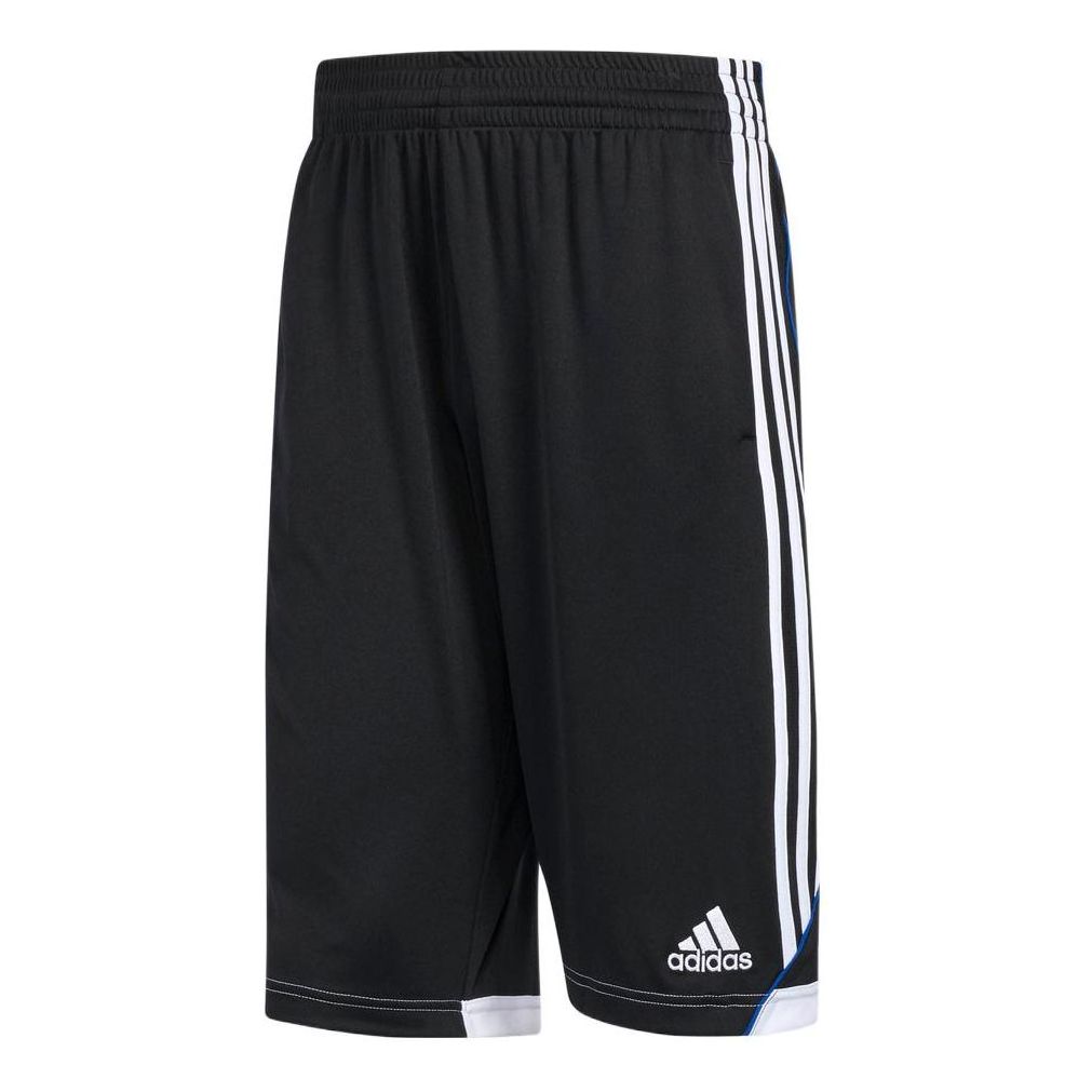 adidas Sports Side Stripe Basketball Breathable Shorts Black BQ9871