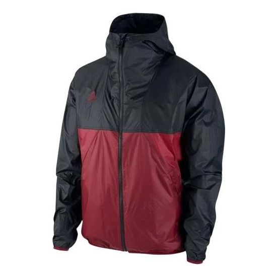 Men's Nike ACG Colorblock waterproof Lightweight Hooded Jacket Red CK7239-011
