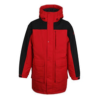 adidas Mid parka hooded Long Sleeves Down Jacket Red GN9834