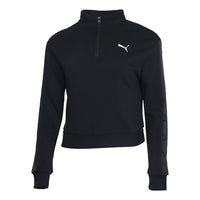 (WMNS) PUMA Essential Half Zip Sweatshirt 'Black White' 587161-01