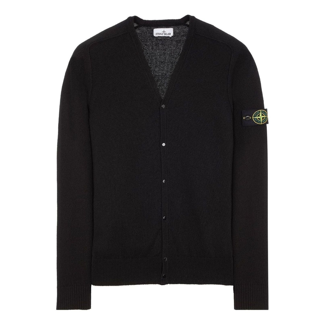 STONE ISLAND Raw Hand Cotton Knitted Cardigan 'Black' 7815527D3-V0029