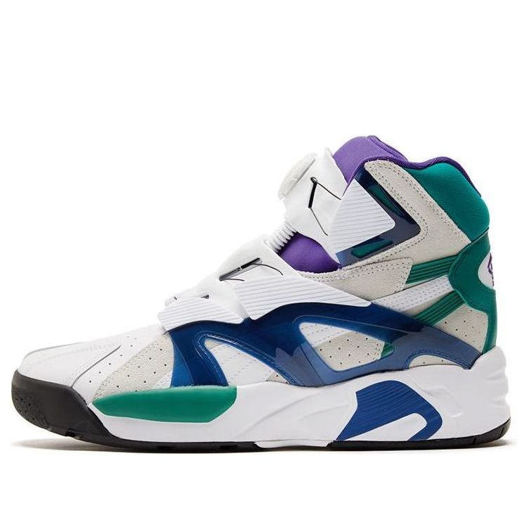 PUMA Disc System Weapon Discstory Mid Sneakers White/Green/Blue 374084-03