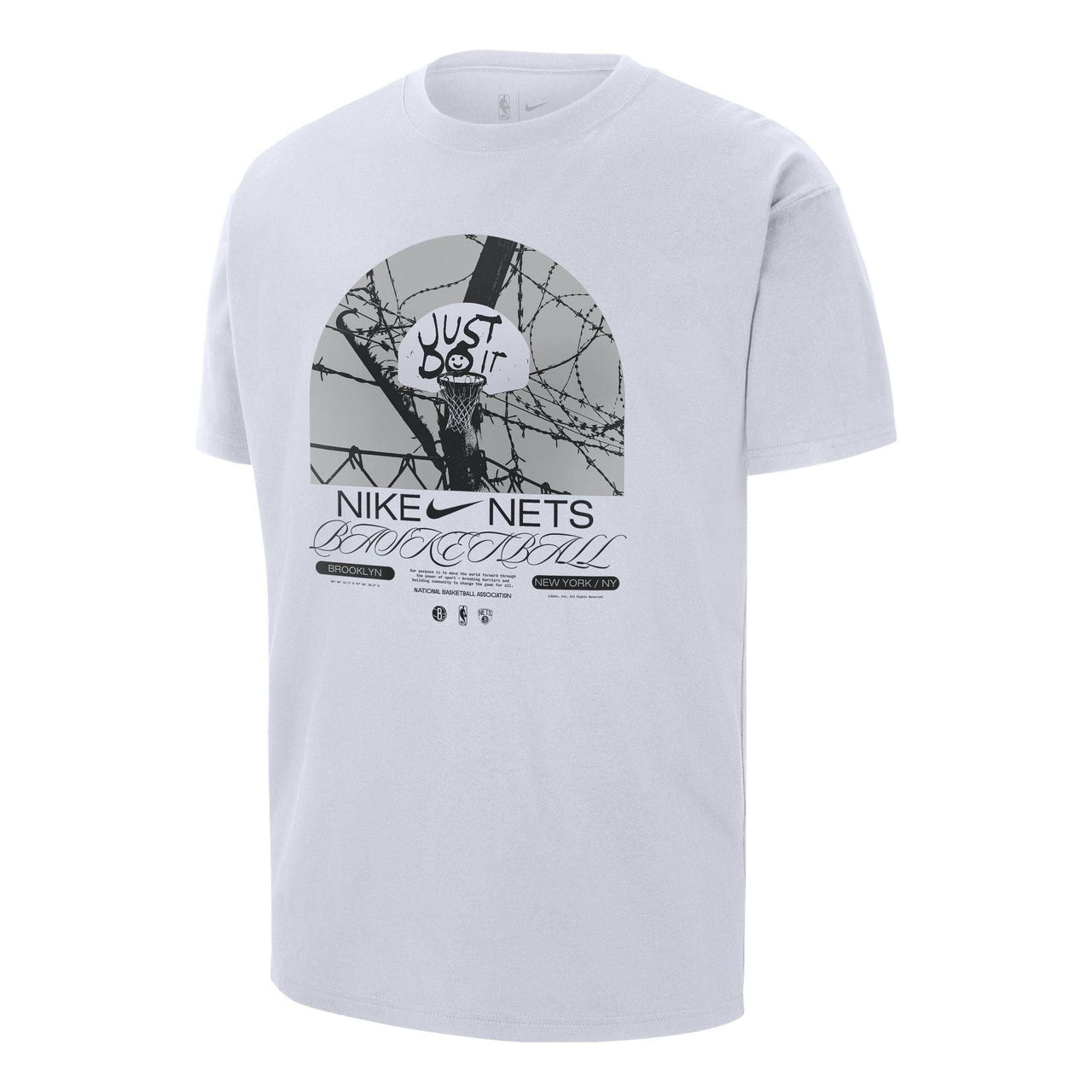Nike Brooklyn Net Courtside T-Shirt 'White' DR6289-100
