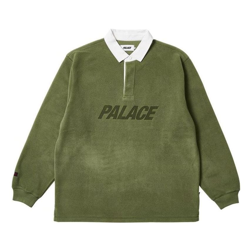 Palace FW23 Polartec Rugby Polo Shirt 'Green' P25ES063