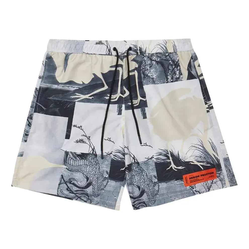 HERON PRESTON Cutout Swimshorts 'Grey' HMFA005S21FAB0020900