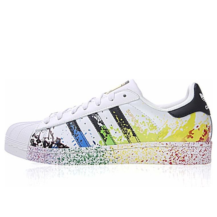 adidas Superstar Pride Shoes 'White Black Multi-Color' D70351