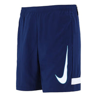 Nike Logo Printing Training Sports Quick Dry Breathable Shorts Blue CV1468-492