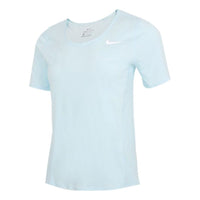(WMNS) Nike Dri-FIT Training Sports Quick Dry Short Sleeve Blue CJ9445-474