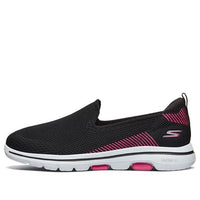 (WMNS) Skechers Go Walk 5 Loafers 'Black Pink Red' 15900-BKPK