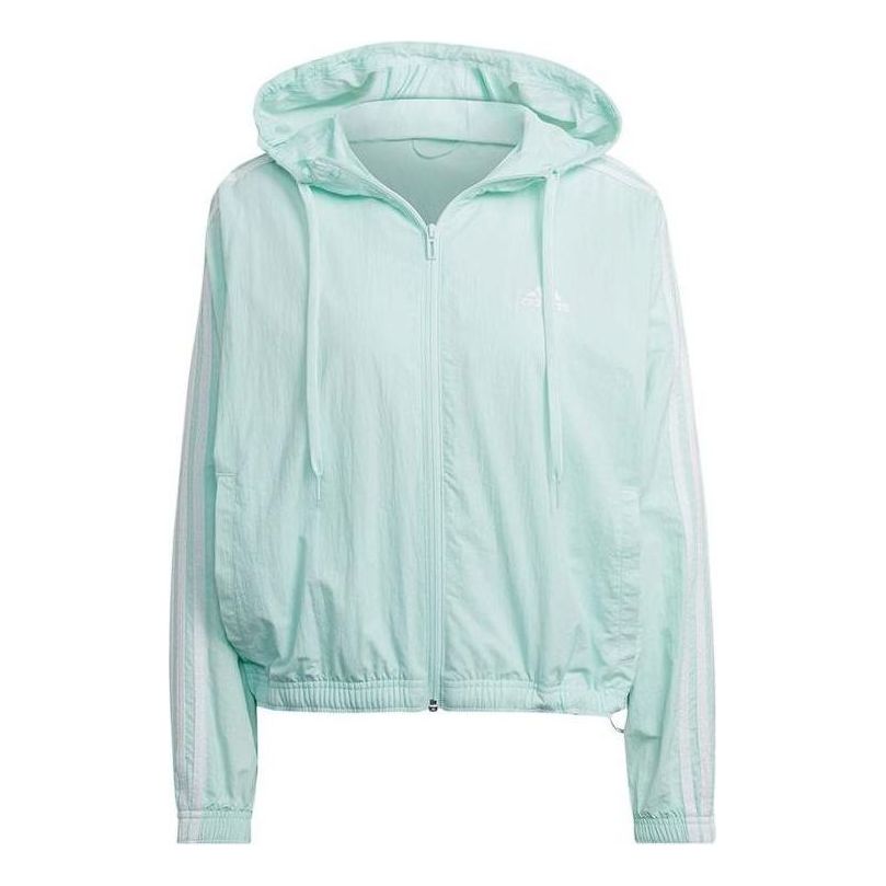 (WMNS) adidas Essentials Repeat Logo Loose Fit Windbreaker 'Blue' HC9158