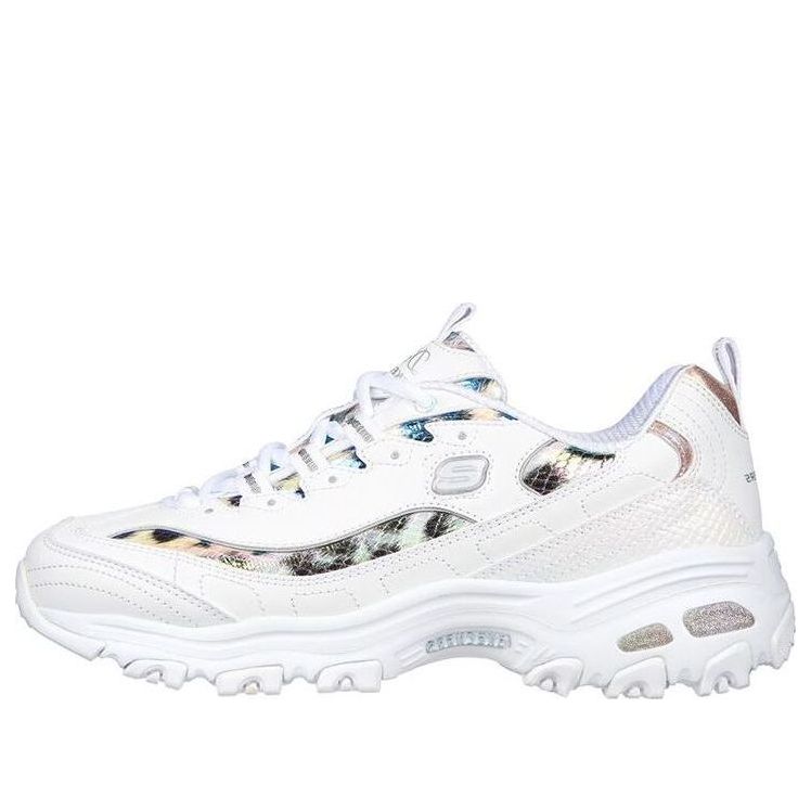(WMNS) Skechers D'Lites Wild Star 'White' 149264-WMLT