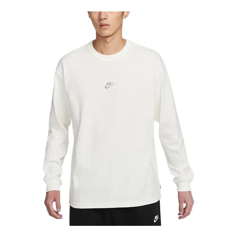 Nike M Nsw Prew Essntl Sustls Tee Embroidered LogoT 'White Grey' DO7391-133