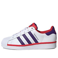 (GS) adidas Originals Superstar Shoes 'White Purple Red' FV3666