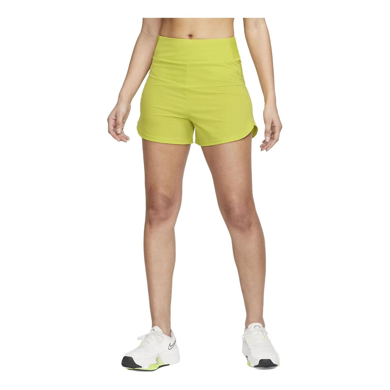 (WMNS) Nike Bliss Dri-FIT Fitness High-Waisted Brief-Lined Shorts 'Green' DX6019-308