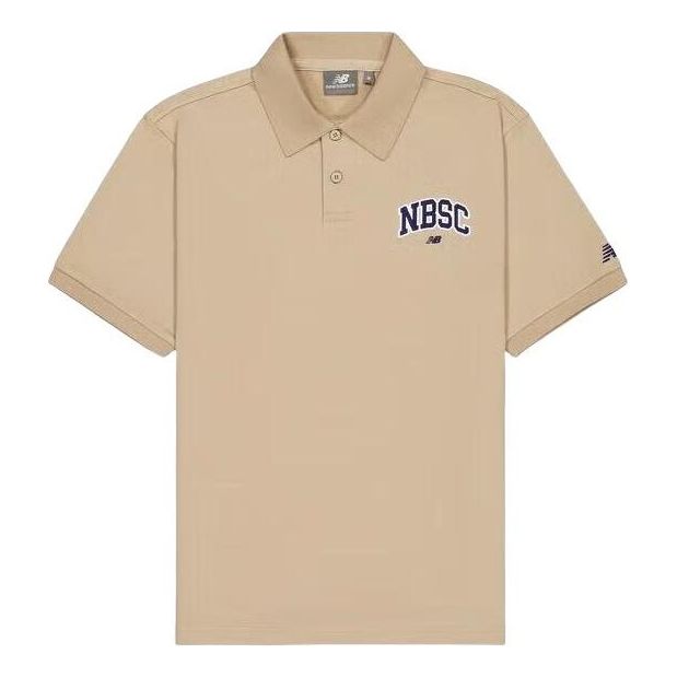 New Balance Small NBSC Polo Shirt 'Tan' NFE22011-DB