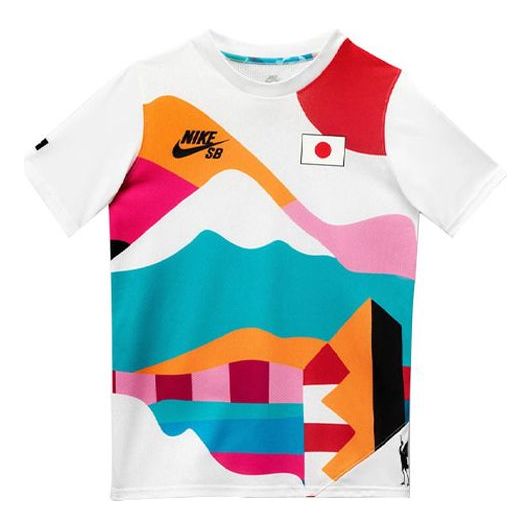 Nike SB x Parra Japan Federation Kit Crew Tee 'White Multi' CT6051-100