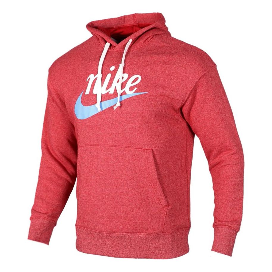 Nike Heritage Logo Printing Pullover Red BV2934-657