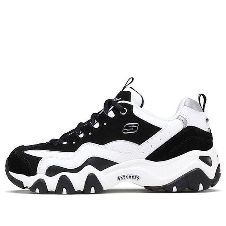 (WMNS) Skechers D'lites GS White/Black 99999069-BKW