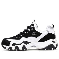 (WMNS) Skechers D'lites GS White/Black 99999069-BKW