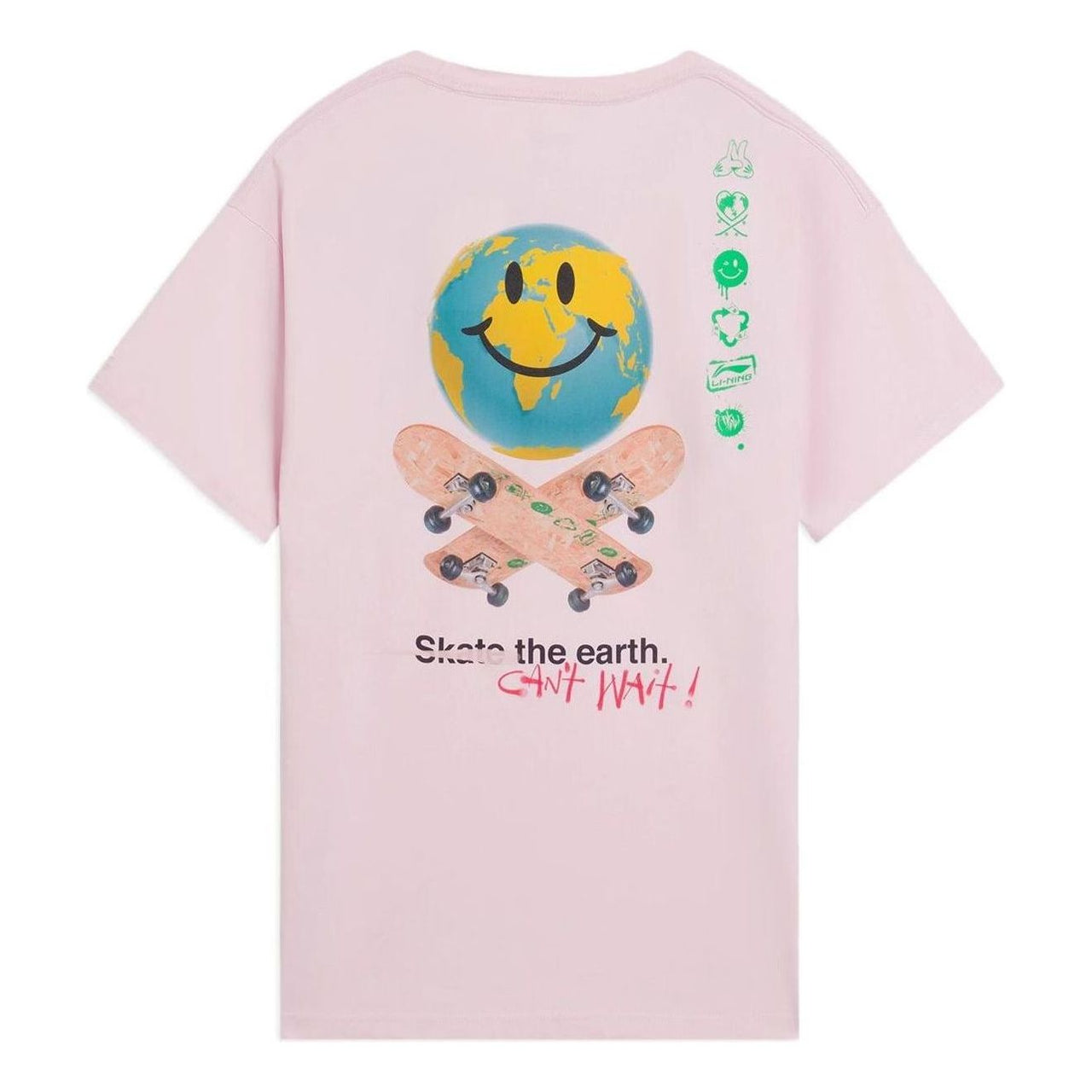 Li-Ning x Og_Slick Earth Graphic T-shirt 'Pink' AHSS299-4