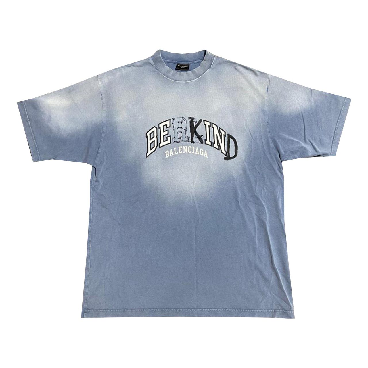 Balenciaga BE KIND Crewneck T-shirt 'Blue' 764235TPVD54313