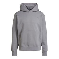 Men's adidas originals C HOODY Solid Color Hooded Long Sleeves Gray H11358
