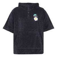 Nike Sportswear Solid Color Embroidered daisy Logo Printing hooded Sports Short Sleeve Black DM5063-010
