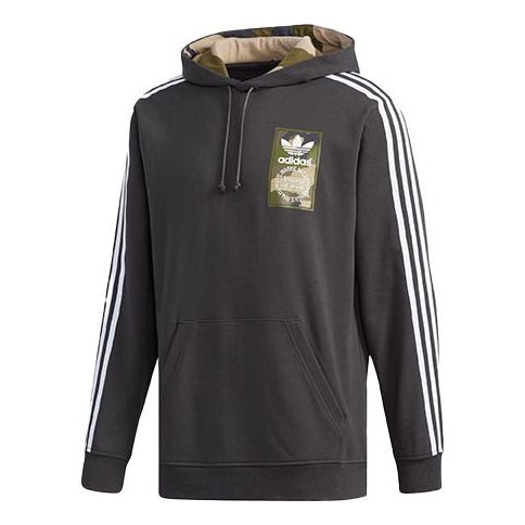 adidas originals Camouflage logo Printing Sports Cozy Pullover Black DX4214