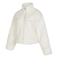 (WMNS) Air Jordan Fuzzy High Pile Fleece Jacket Asia Sizing 'Sail' FD7169-133