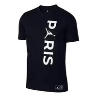 Air Jordan x PSG Word Mark T-Shirts 'Black' BQ4278-010