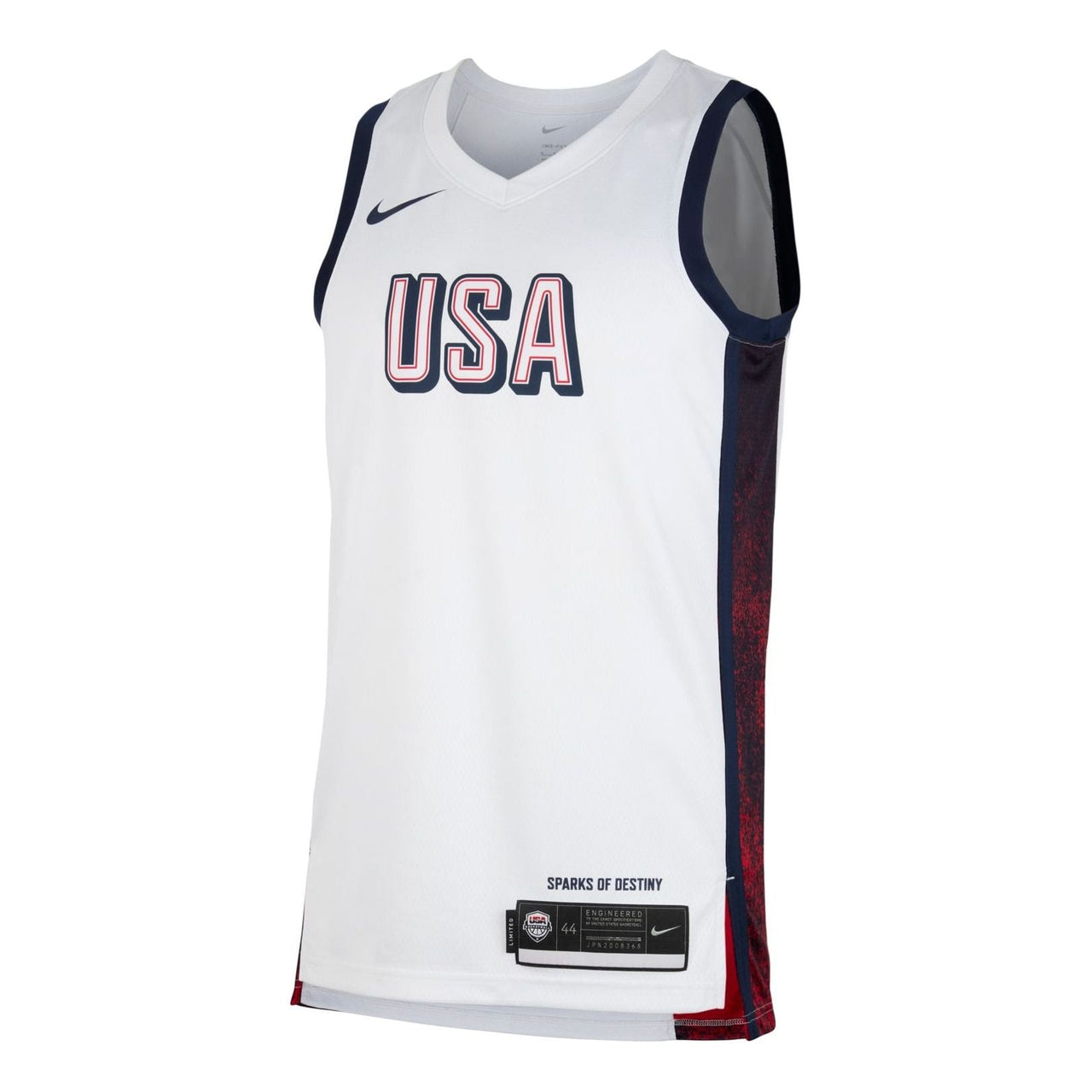 Nike USAB Olympics 24 Limited Home Basketball Jersey 'White' FV5517-100