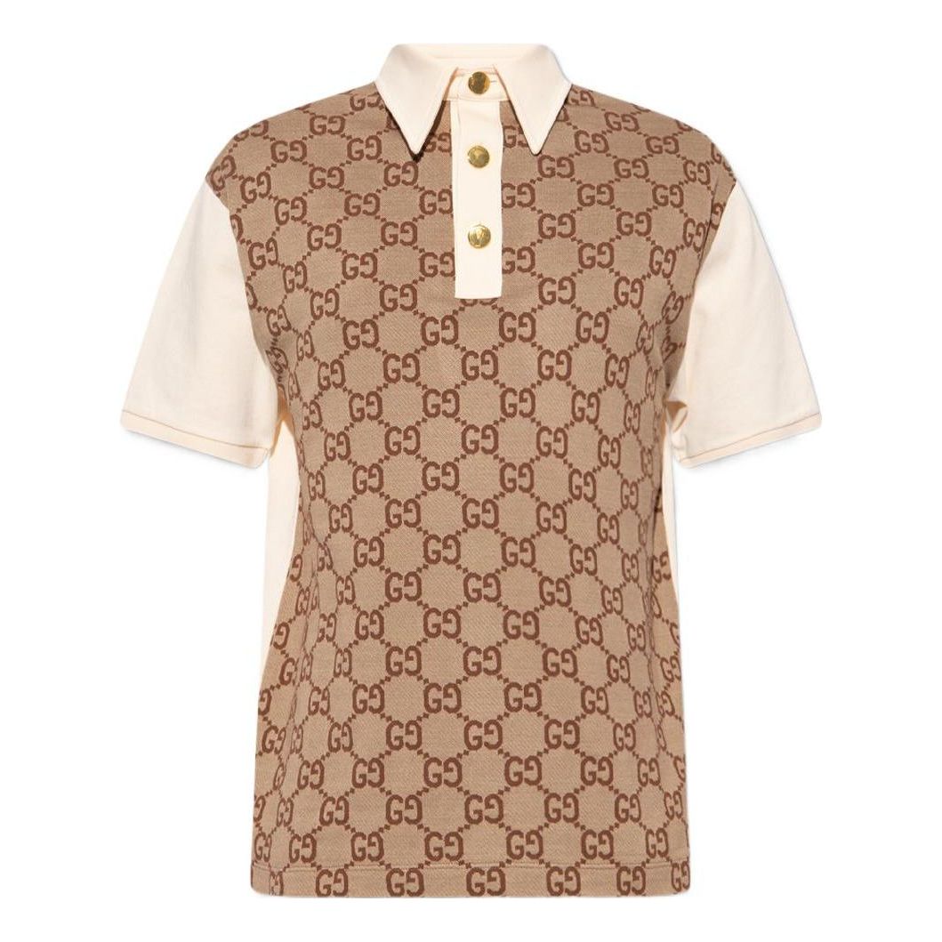 Gucci Jumbo GG Cotton Silk Jacquard Polo 'Beige Ebony' 682015-XJD1F-2270