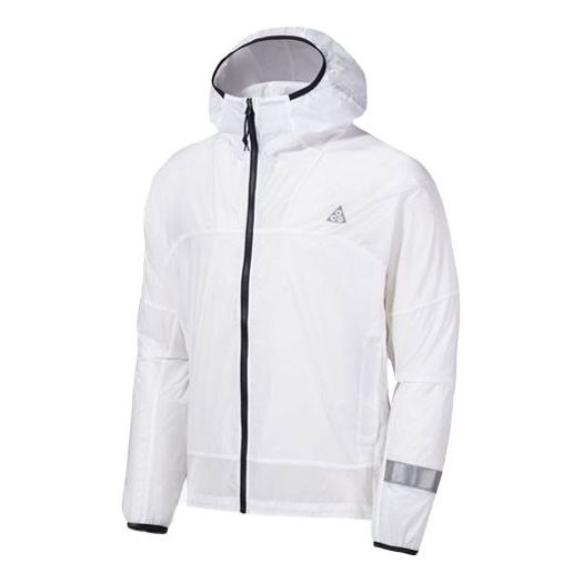 Nike Acg Cinder Cone Ora Woven Reflective Sports Hooded Jacket White DR8862-100