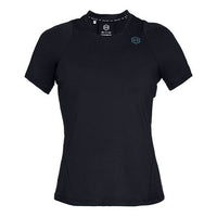 (WMNS) Under Armour Rush Training Sports Short Sleeve Black 1332468-001