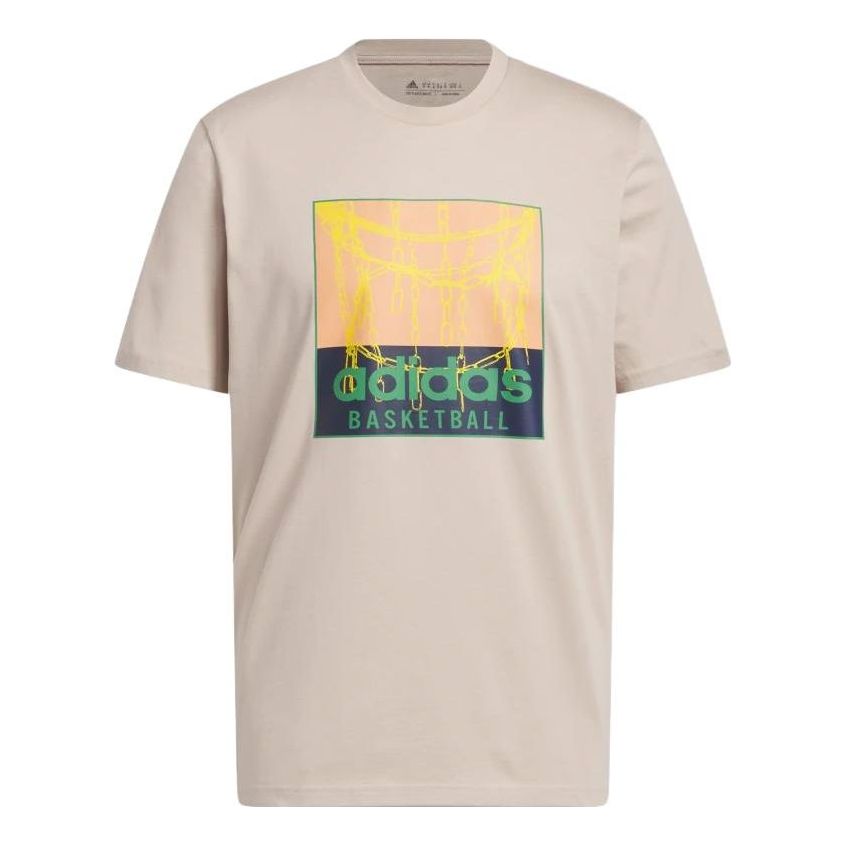 adidas Chain Net Basketball Graphic T-shirt 'Wonder Taupe' IC1863
