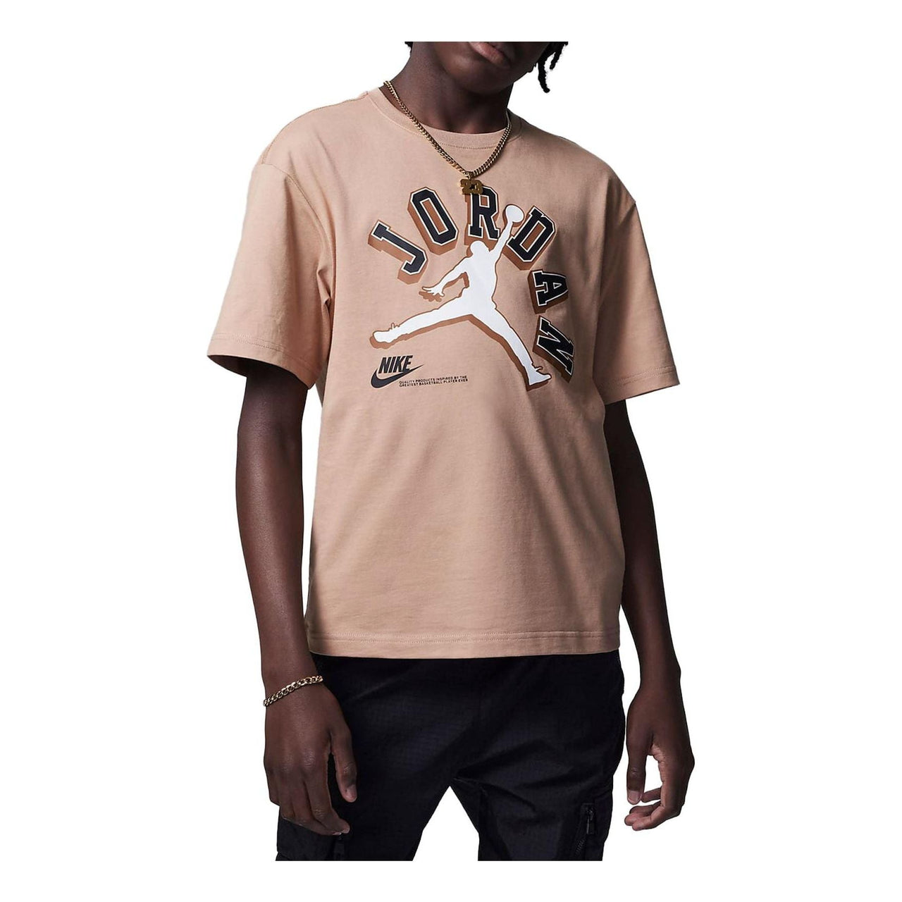 (GS) Air Jordan Varisty Jumpman T-Shirt 'Beige' FV2530-200